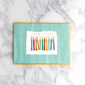 Row Of Candles Birthday Card