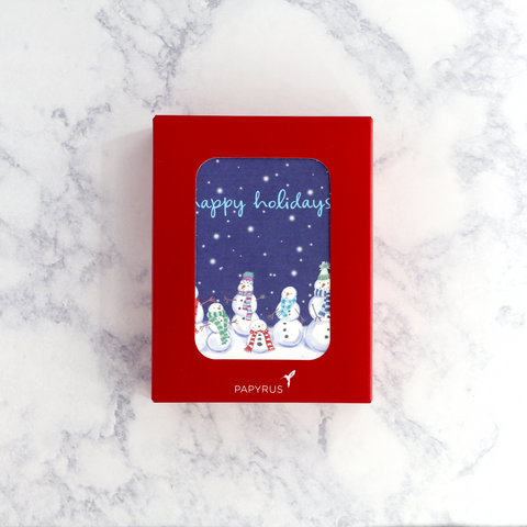 Row of Snowmen Holiday Boxed Cards (Set of 20)