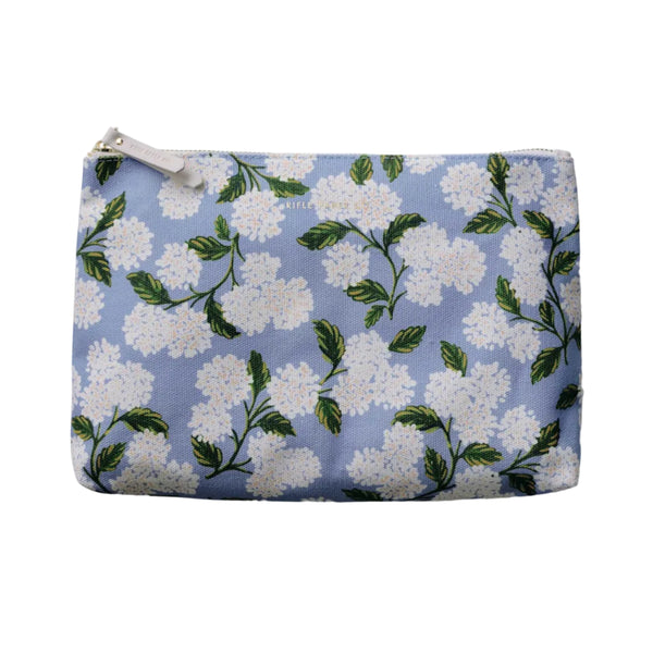Blue Hydrangea Zippered  Pouch Set (Set of 2)