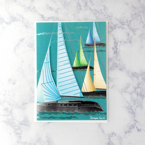 Sailboat At Sunset Birthday Card