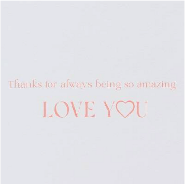 "Grateful For You" Mother's Day Card (For Mom)