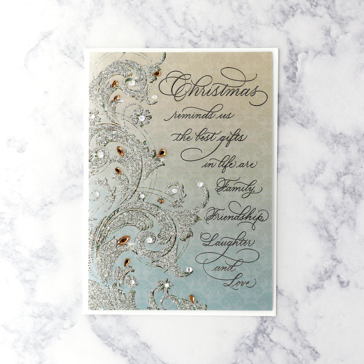 Scrolled Lettering Scroll Lettering Christmas Card – Bonsai Paper Co.