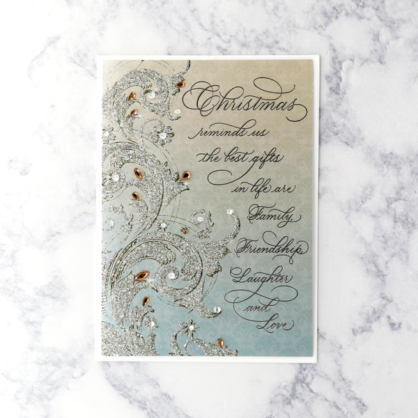 Scroll Lettering Christmas Card