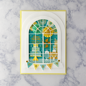 Shadowbox Party Window Birthday Card