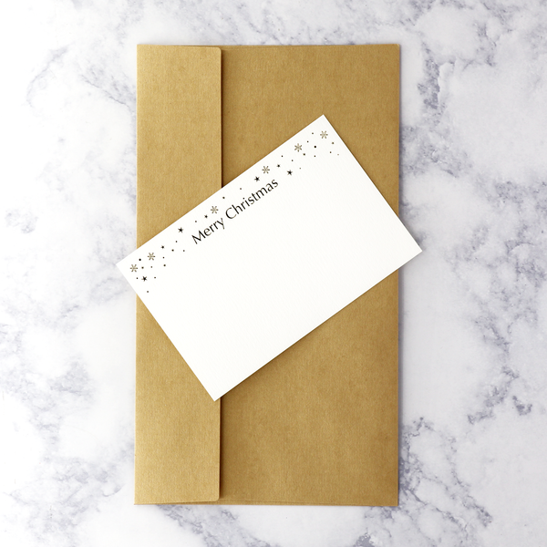 Shadowbox Snowy Tree Town Christmas Card