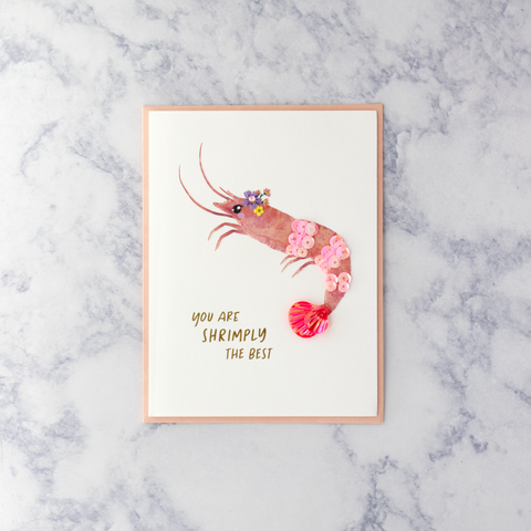 "Shrimply The Best" Mother's Day Card
