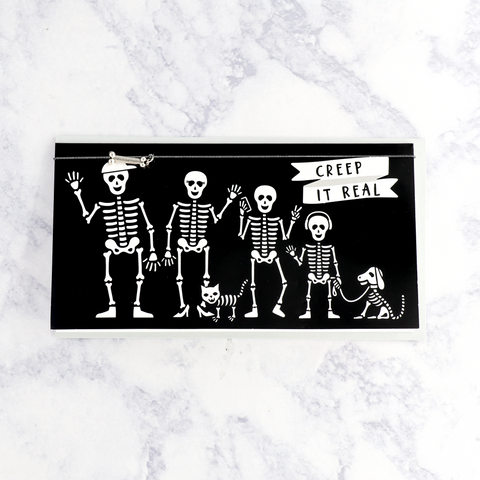 Skeleton Family Halloween Card