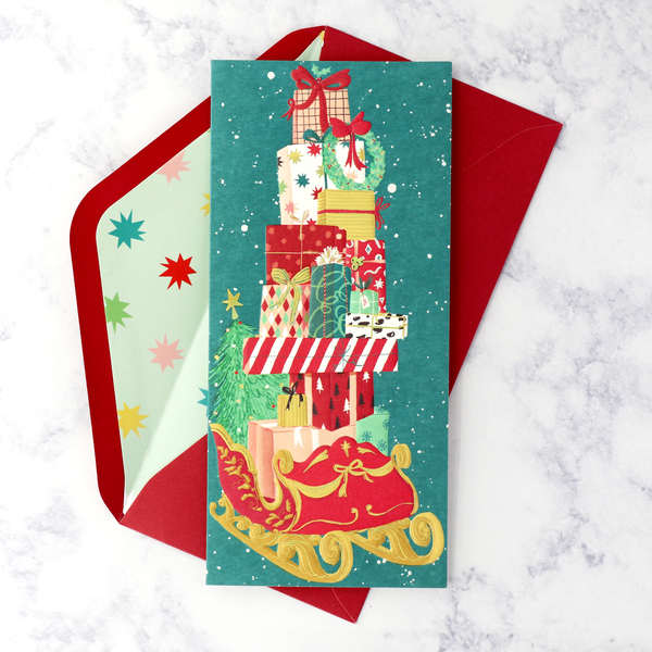 Sleigh With Gifts Boxed Christmas Cards (Set of 16)