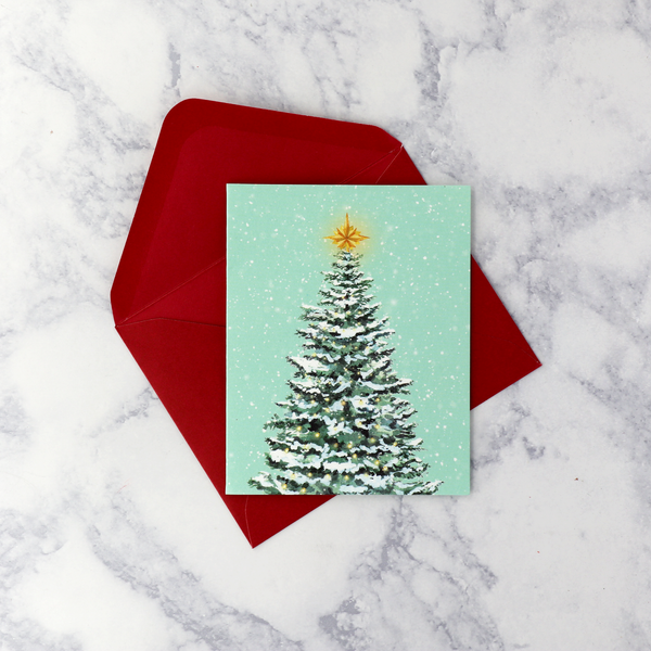 Snowy Tree Holiday Boxed Cards (Set of 20)