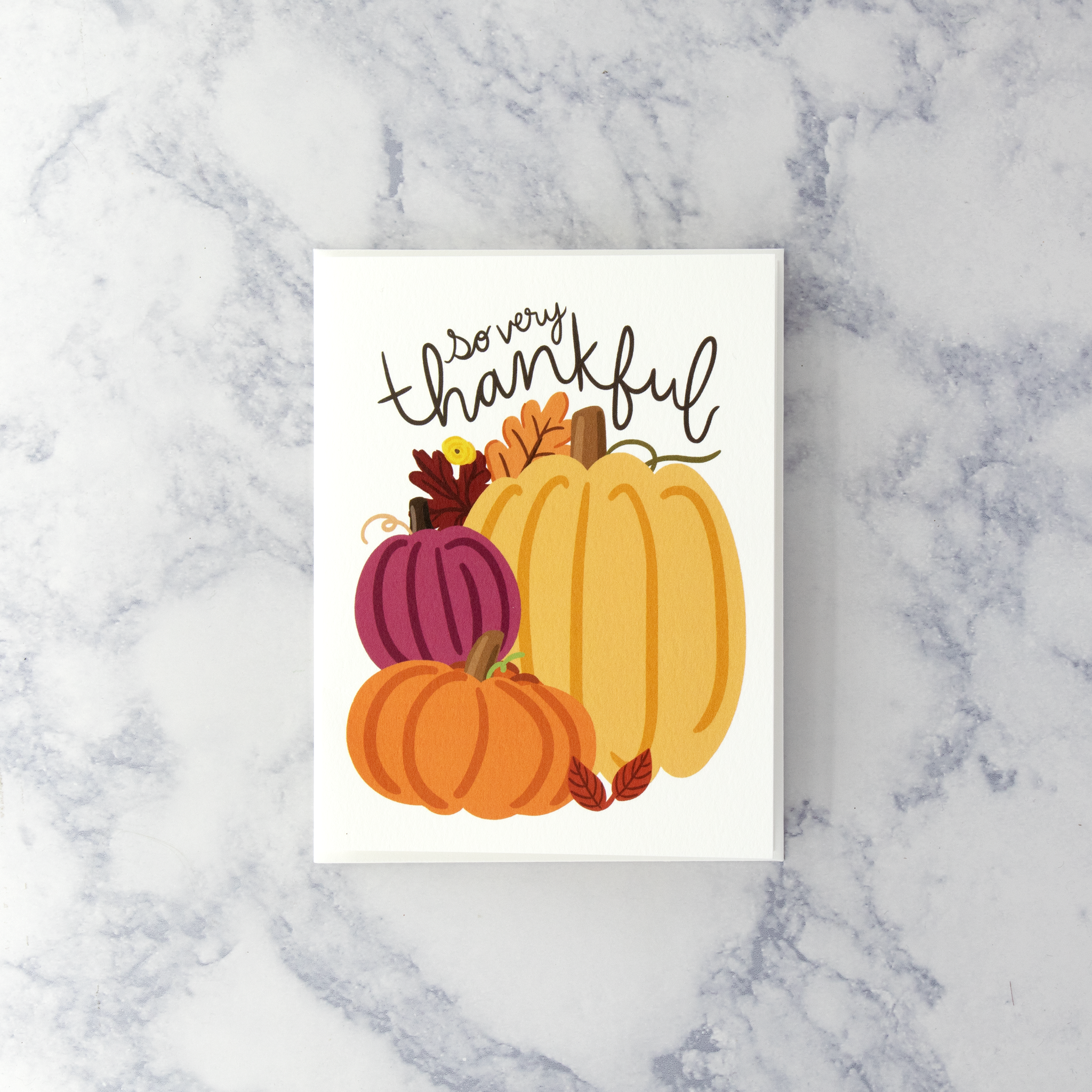 “So Very Thankful” Pumpkins Thanksgiving Card