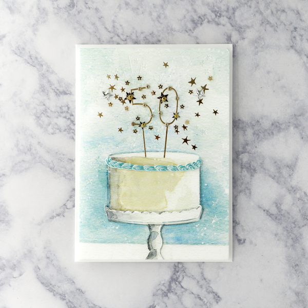 Sparklers 50th Birthday Card
