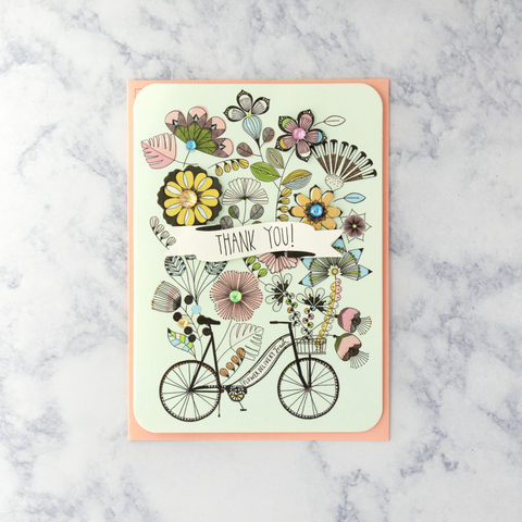 Spring Bike Thank You Card