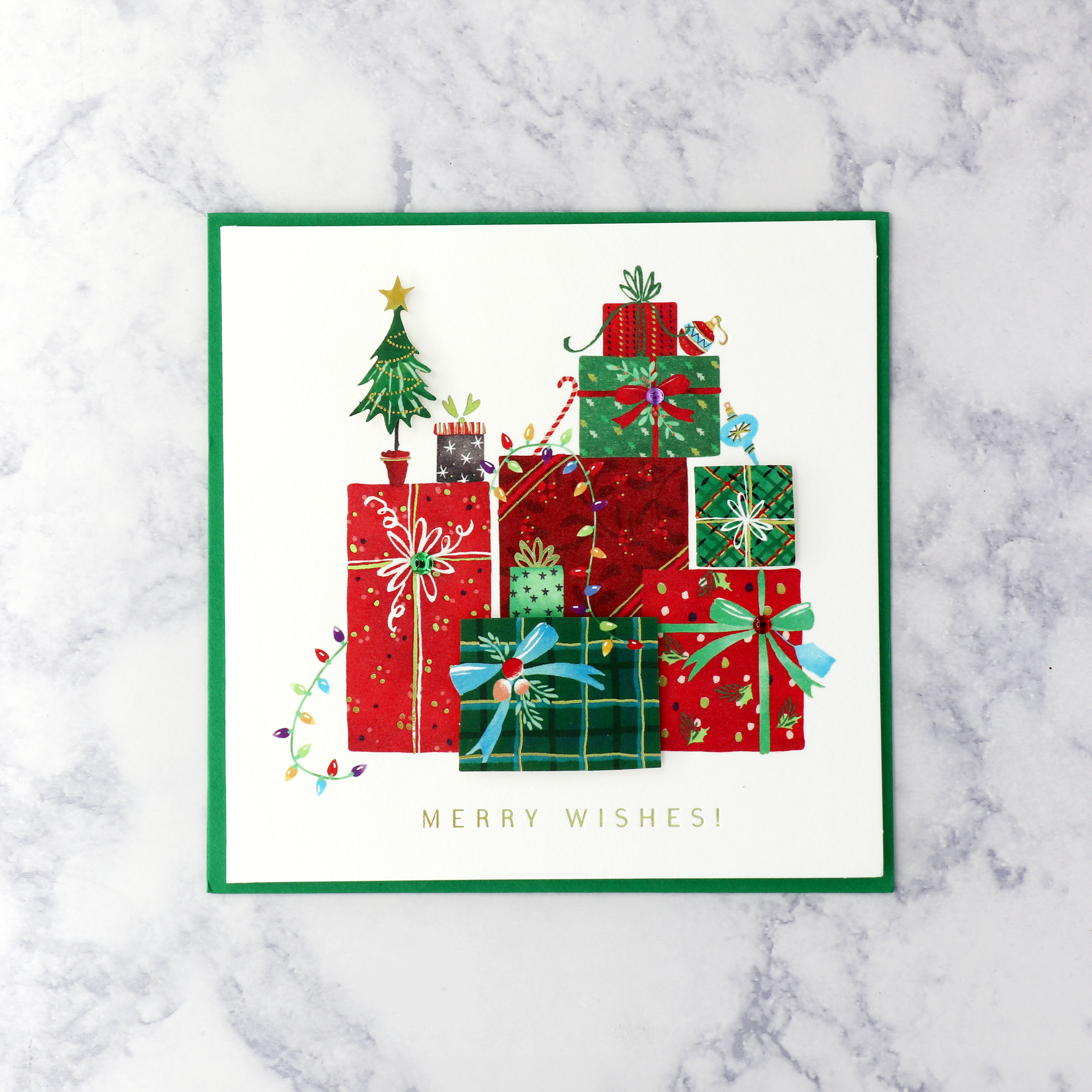 Stacked Presents Christmas Card