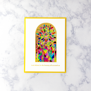 Stained Glass Religious Birthday Card