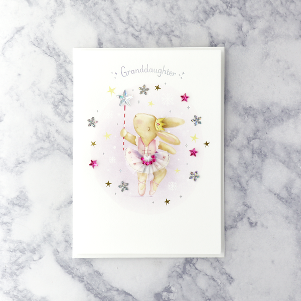 Sugar Plum Bunny Holiday Card (Granddaughter)