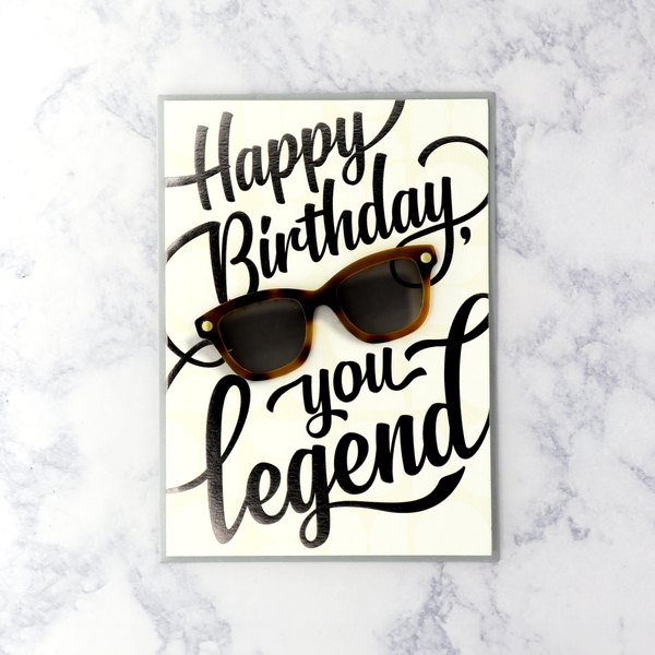 Sunglasses "Legend" Birthday Card