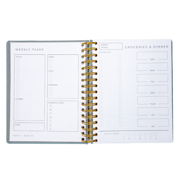 "Intentional" 2024-2025 12 Month Leather Planner