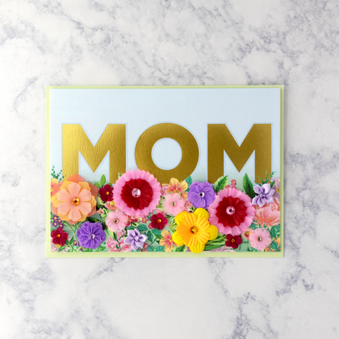 Text In Flower Garden Mother's Day Card (For Mom)