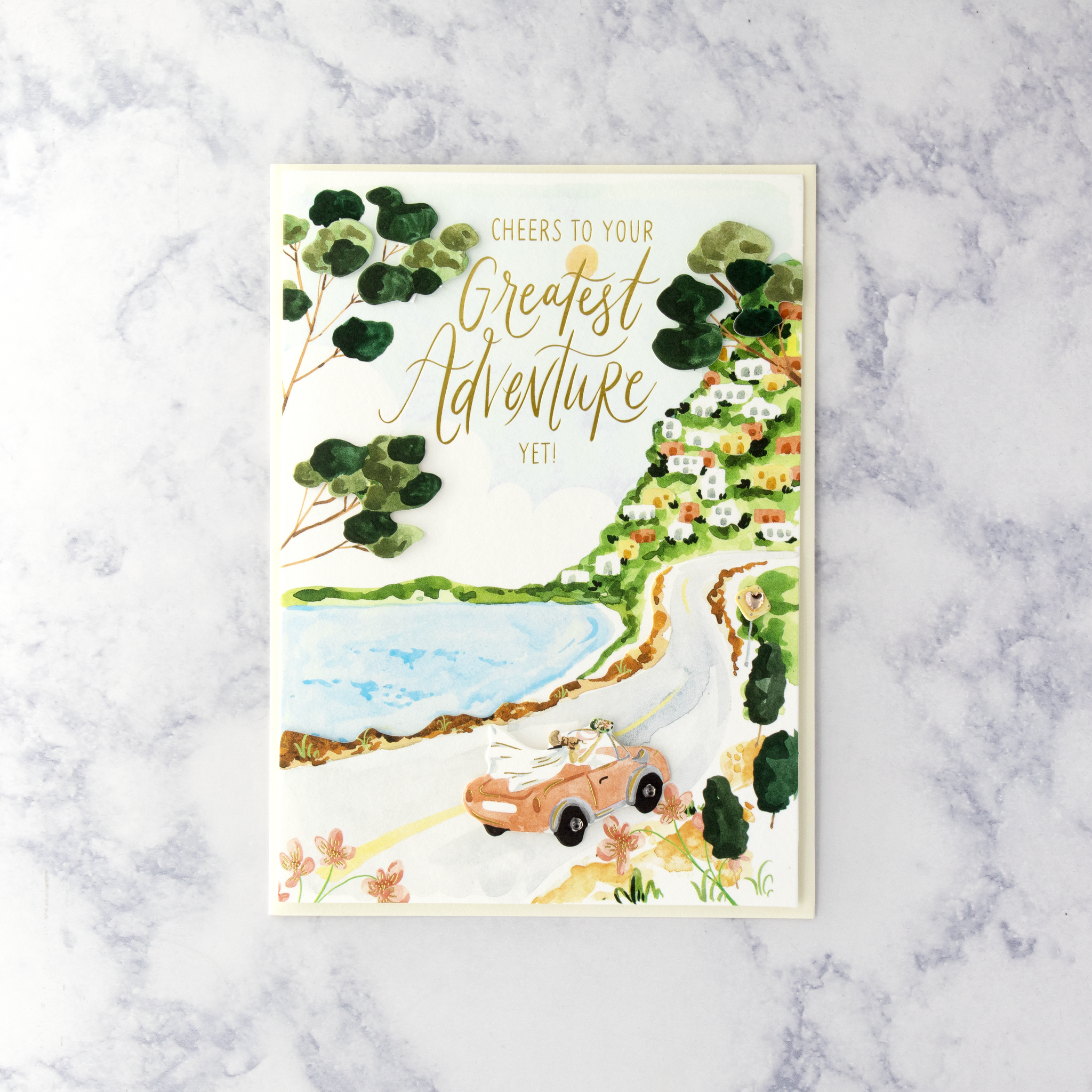 Illustrated "The Greatest Adventure" Wedding Card