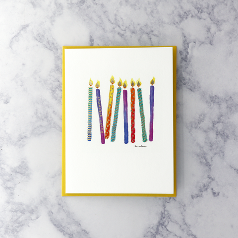 Tossed Candles Birthday Card