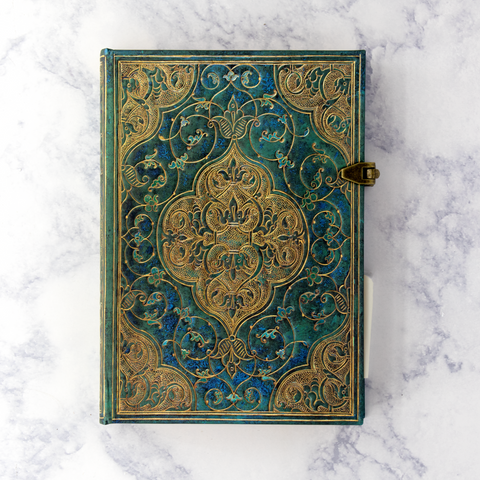 Turquoise Chronicles Lined Midi Hardcover Journal