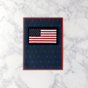 USA Flag Patch Blank Card