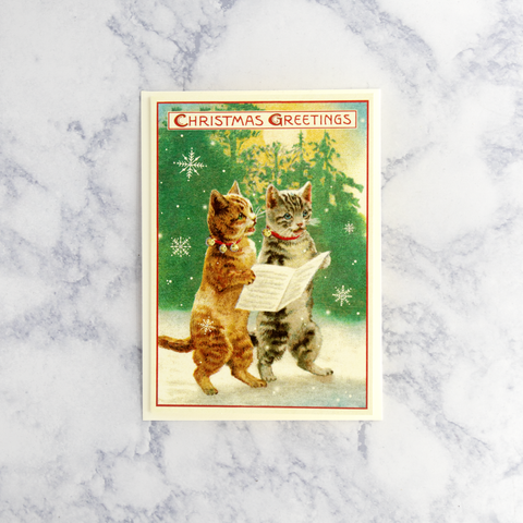 Vintage Cats Christmas Card