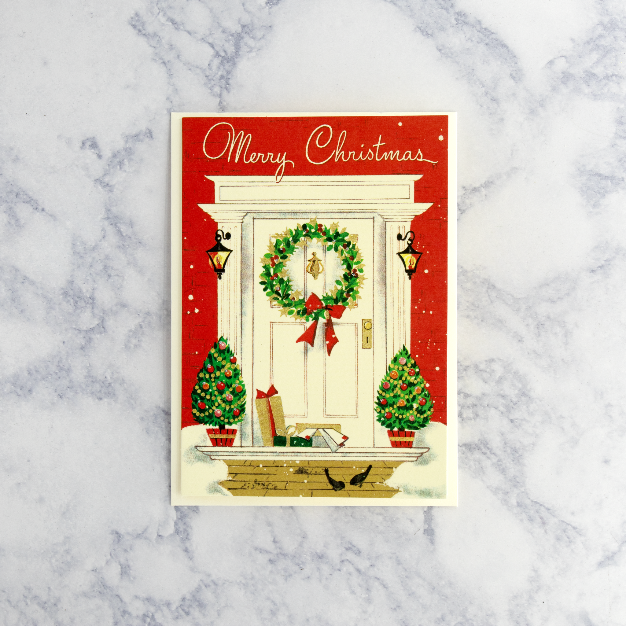 Vintage Festive Home Christmas Card