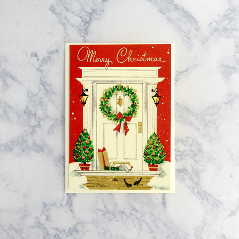 Vintage Festive Home Christmas Card