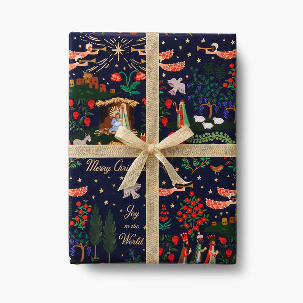 Nativity Scene Christmas Roll Wrap