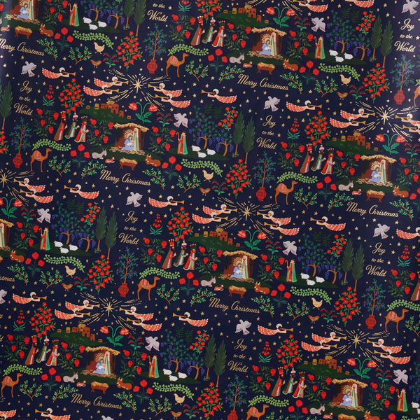 Nativity Scene Christmas Roll Wrap