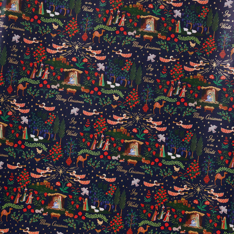 Nativity Scene Christmas Roll Wrap