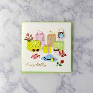 Watercolor Fashion Birthday Card