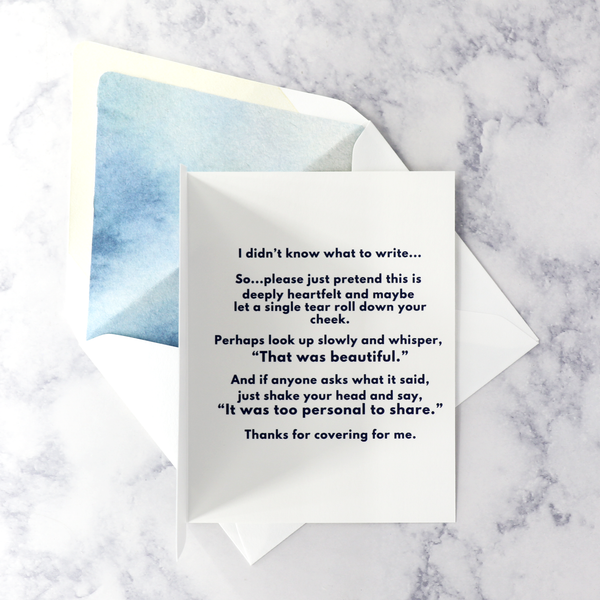 Watercolor "For Your Eyes Only" Funny Birthday Card
