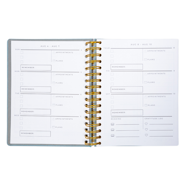 "Intentional" 2024-2025 12 Month Leather Planner