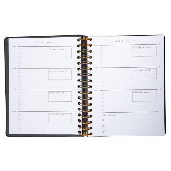 "Minimalist" 2024-2025 12 Month Leather Planner