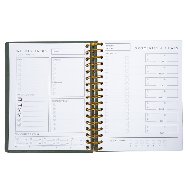 "Focused" 2024-2025 12 Month Leather Planner