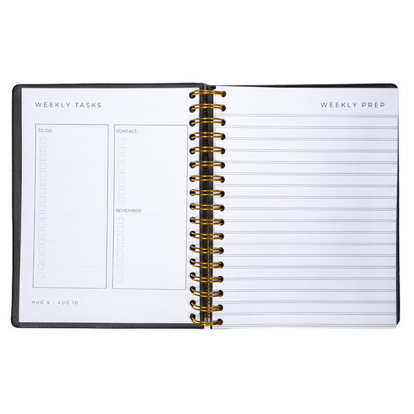 "Minimalist" 2024-2025 12 Month Leather Planner