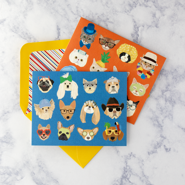 Whimsical Dogs & Cats Boxed Notes (Set of 20)