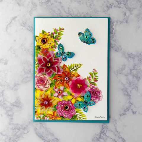 Wildflower Wreath Blank Card