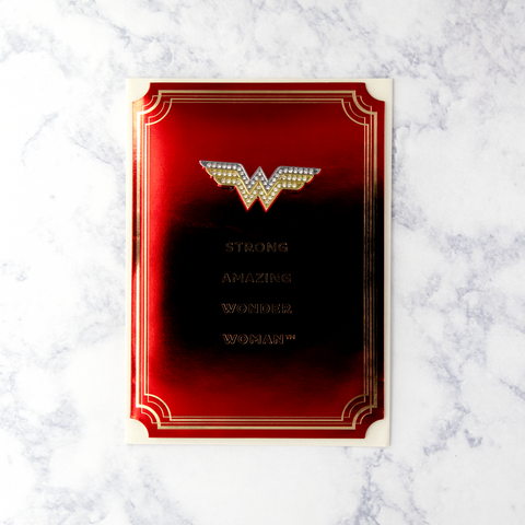 Wonder Woman Wearable Pin Mother's Day Card