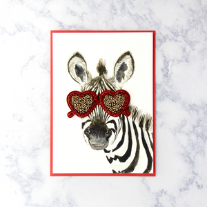 Zebra With Sunglasses Birthday Card