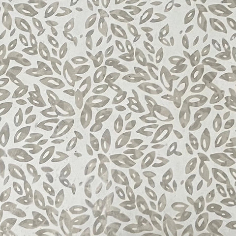 Handmade White & Gold Batik Leaves In Lay Flat Wrap