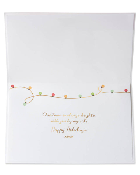 Handmade Dog Pair Romantic Christmas Card