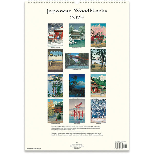 Japanese Woodblocks 2025 Wall Calendar