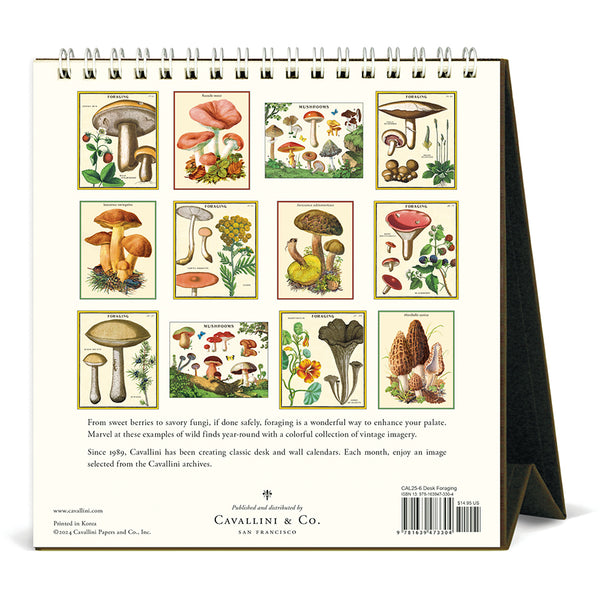 Foraging Mushroom 2025 Desk Calendar