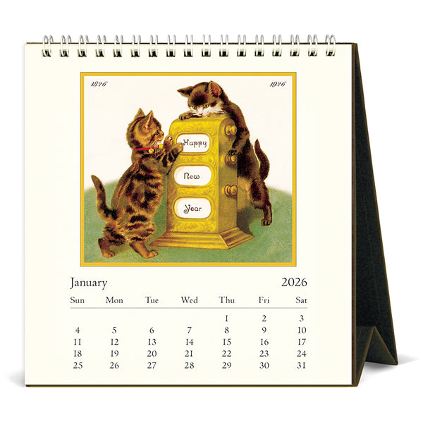PRE-ORDER: Vintage Cats 2026 Desk Calendar