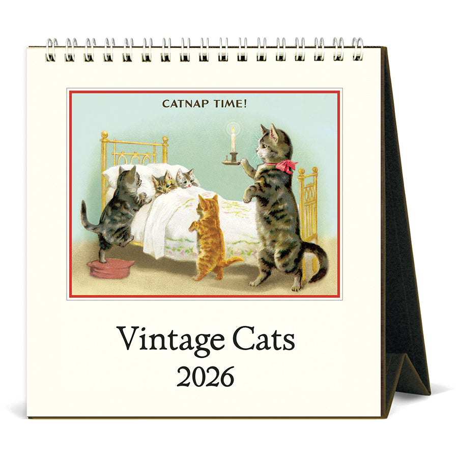 PRE-ORDER: Vintage Cats 2026 Desk Calendar