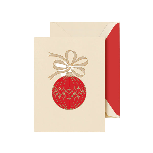 Personalized Quilted Ornament Holiday Cards (Flat Print)