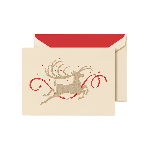 Personalized Regal Stag Holiday Cards (Thermography)